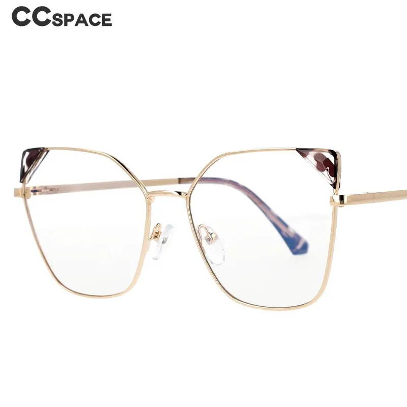CCspace Women's Full Rim Cat Eye Acetate Alloy Frame Eyeglasses 53143