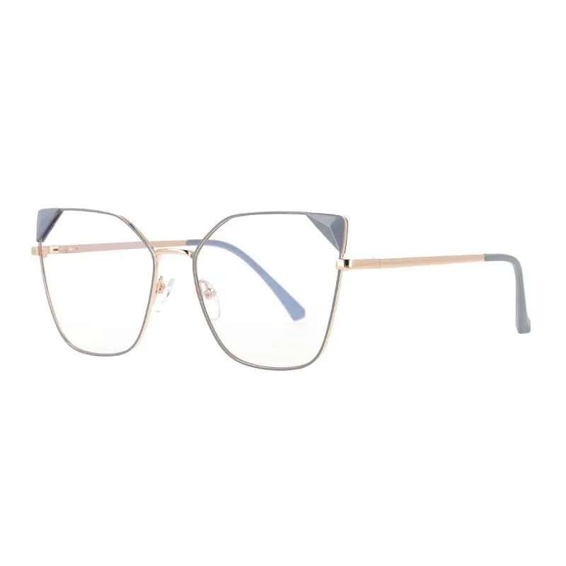 CCspace Women's Full Rim Cat Eye Acetate Alloy Frame Eyeglasses 53143