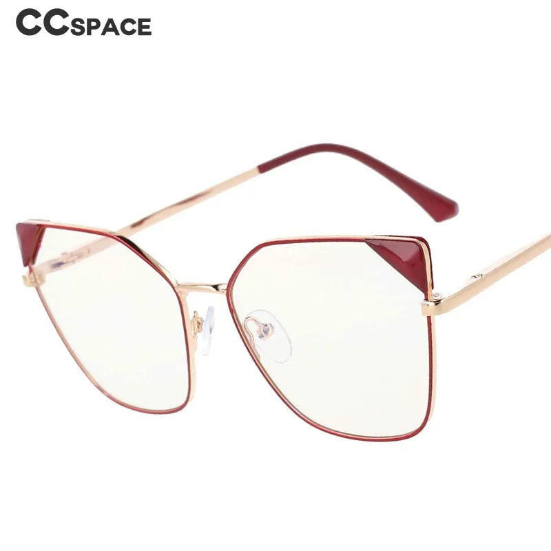 CCspace Women's Full Rim Cat Eye Acetate Alloy Frame Eyeglasses 53143