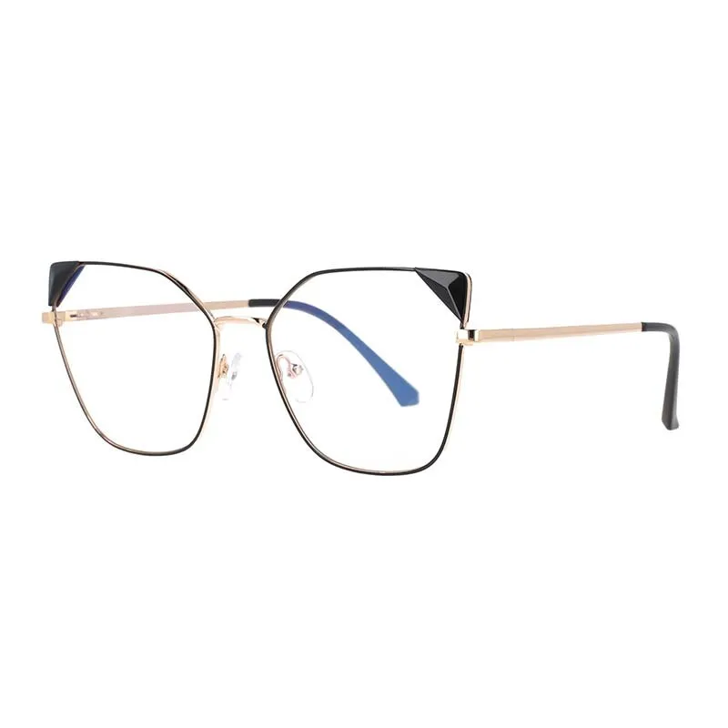 CCspace Women's Full Rim Cat Eye Acetate Alloy Frame Eyeglasses 53143