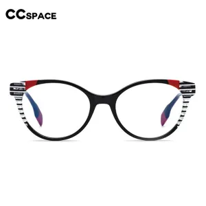 CCspace Women's Full Rim Cat Eye Acetate Eyeglasses 55058