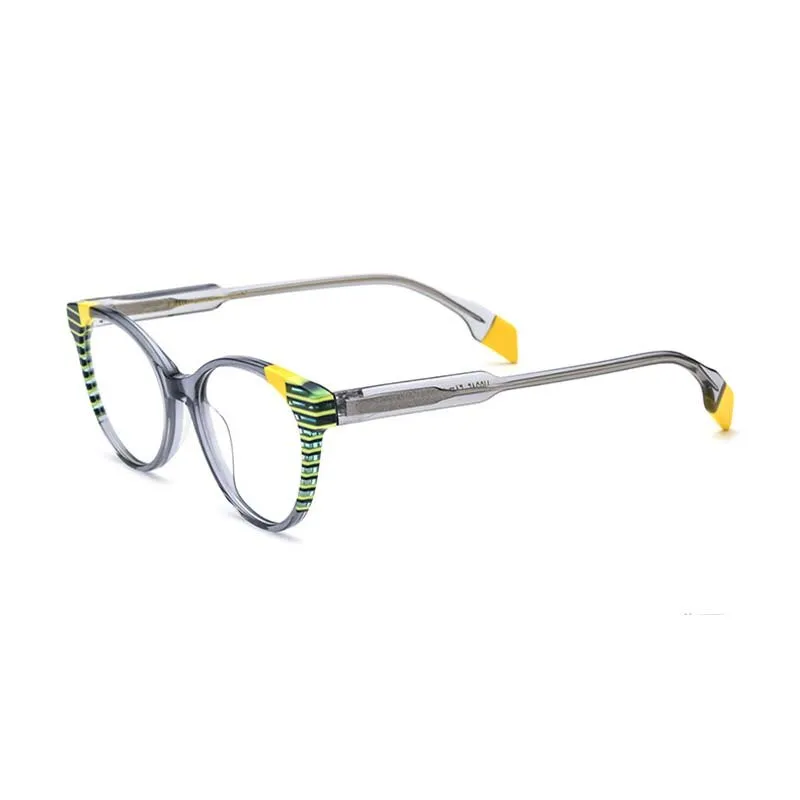 CCspace Women's Full Rim Cat Eye Acetate Eyeglasses 55058