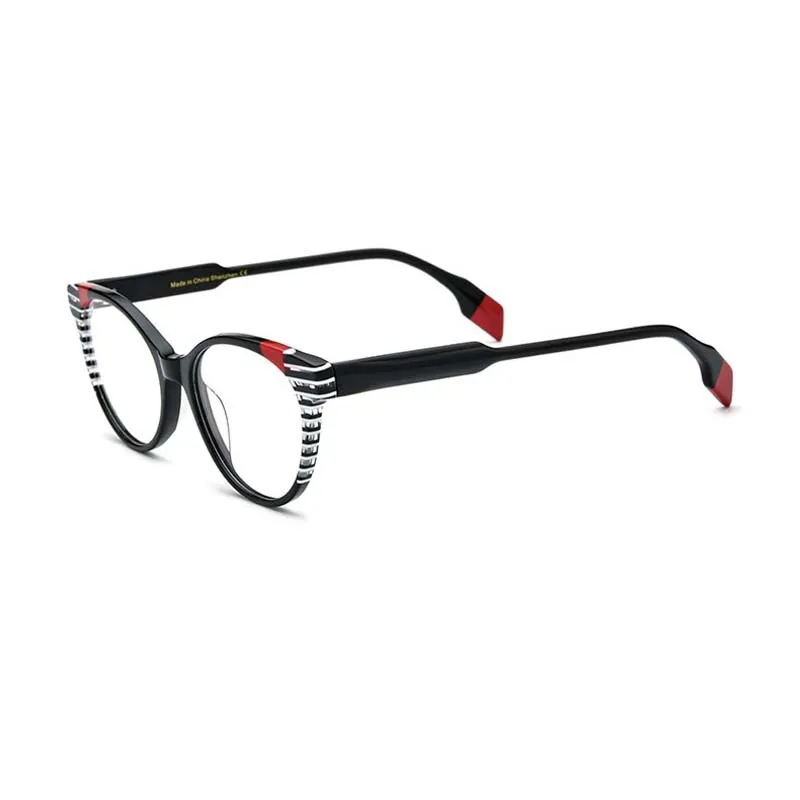 CCspace Women's Full Rim Cat Eye Acetate Eyeglasses 55058