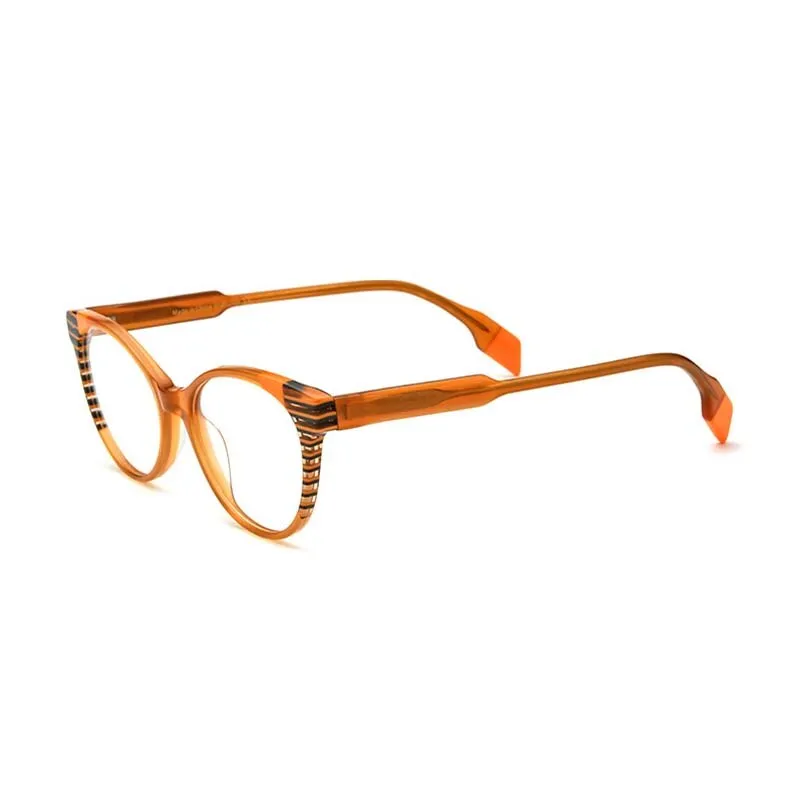 CCspace Women's Full Rim Cat Eye Acetate Eyeglasses 55058