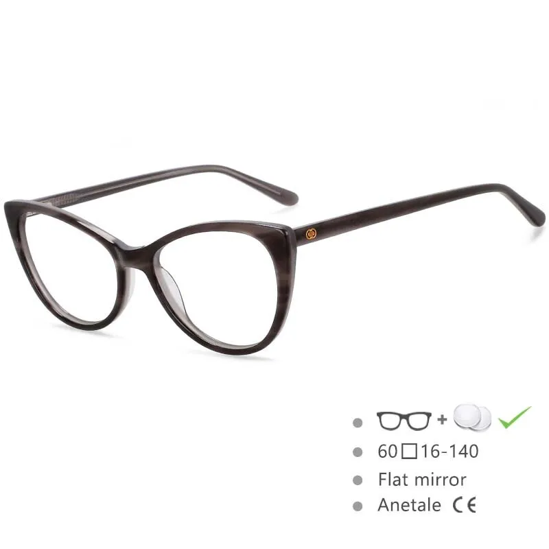 CCspace Women's Full Rim Cat Eye Acetate Frame Eyeglasses 54551