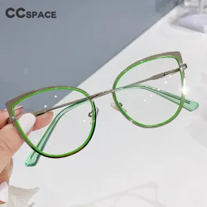 CCspace Women's Full Rim Cat Eye Alloy Eyeglasses 54843