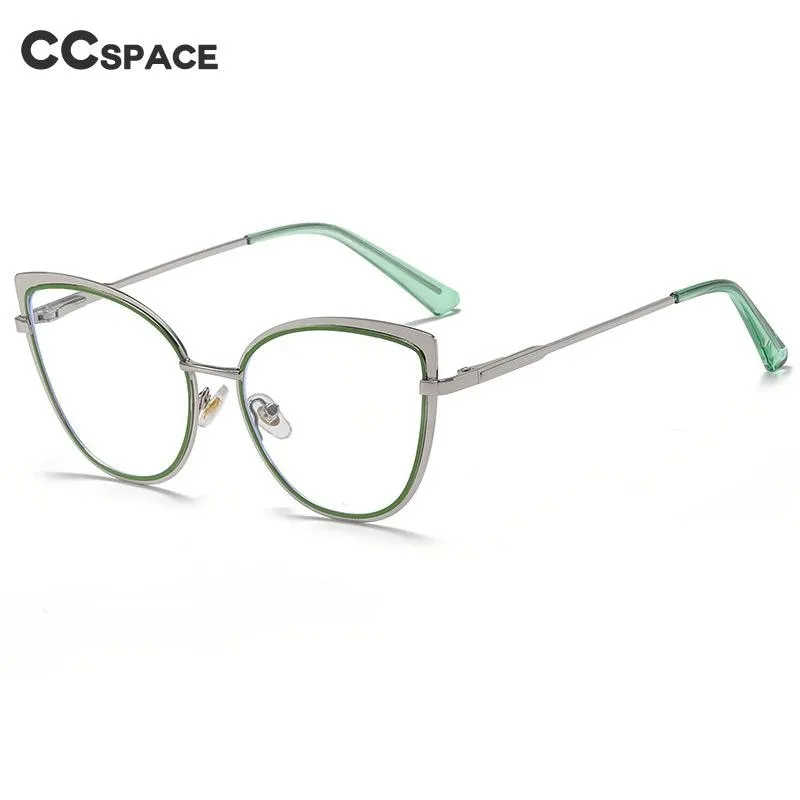 CCspace Women's Full Rim Cat Eye Alloy Eyeglasses 54843