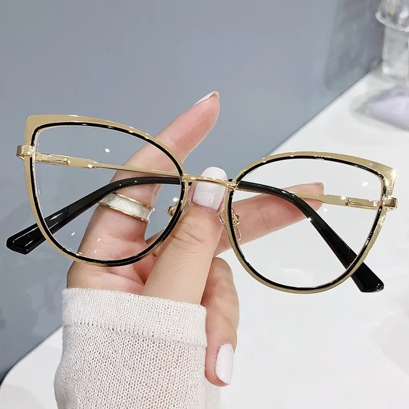 CCspace Women's Full Rim Cat Eye Alloy Eyeglasses 54843