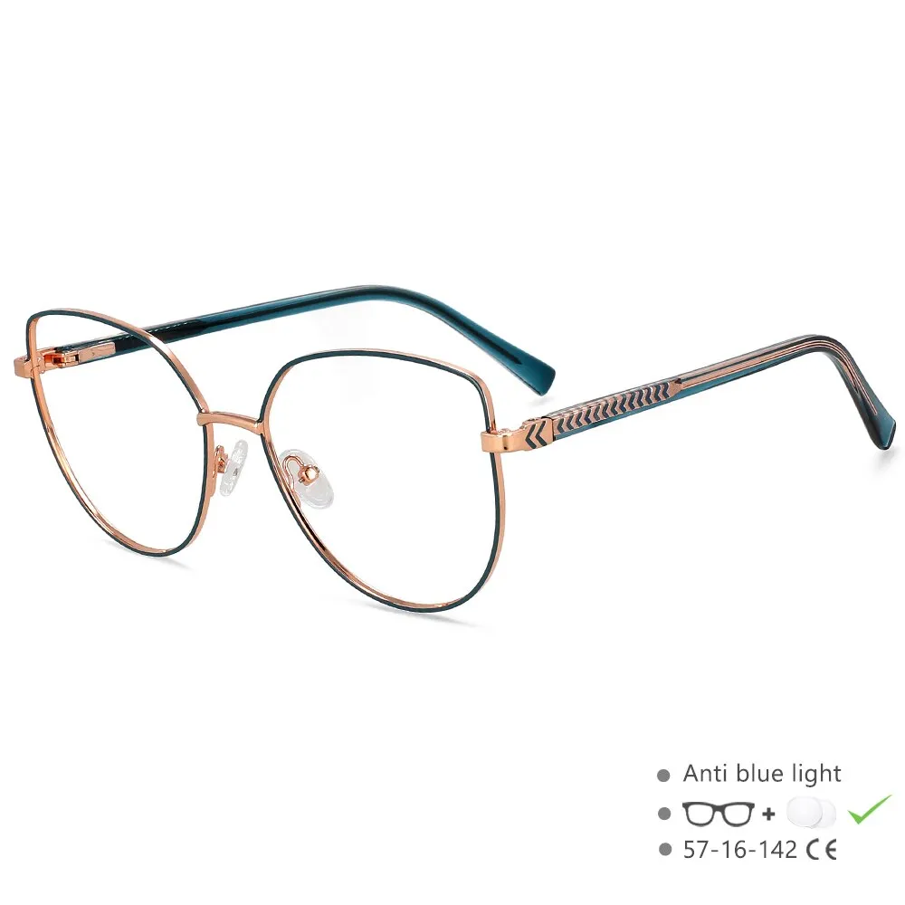CCspace Women's Full Rim Cat Eye Alloy Eyeglasses 55707