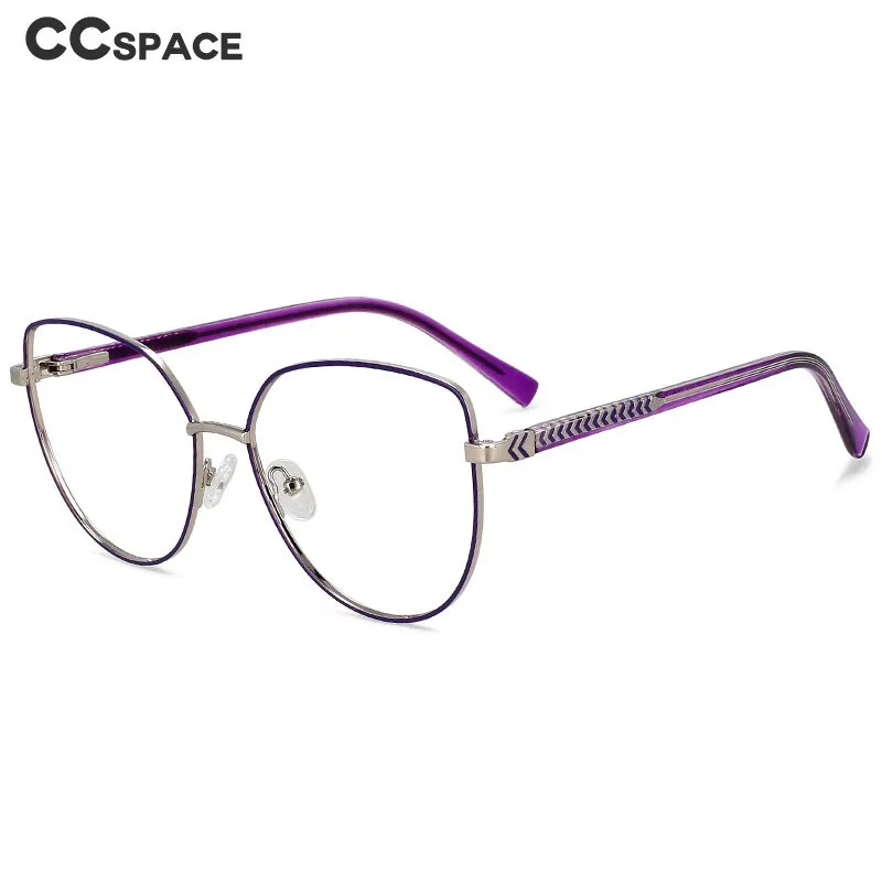 CCspace Women's Full Rim Cat Eye Alloy Eyeglasses 55707