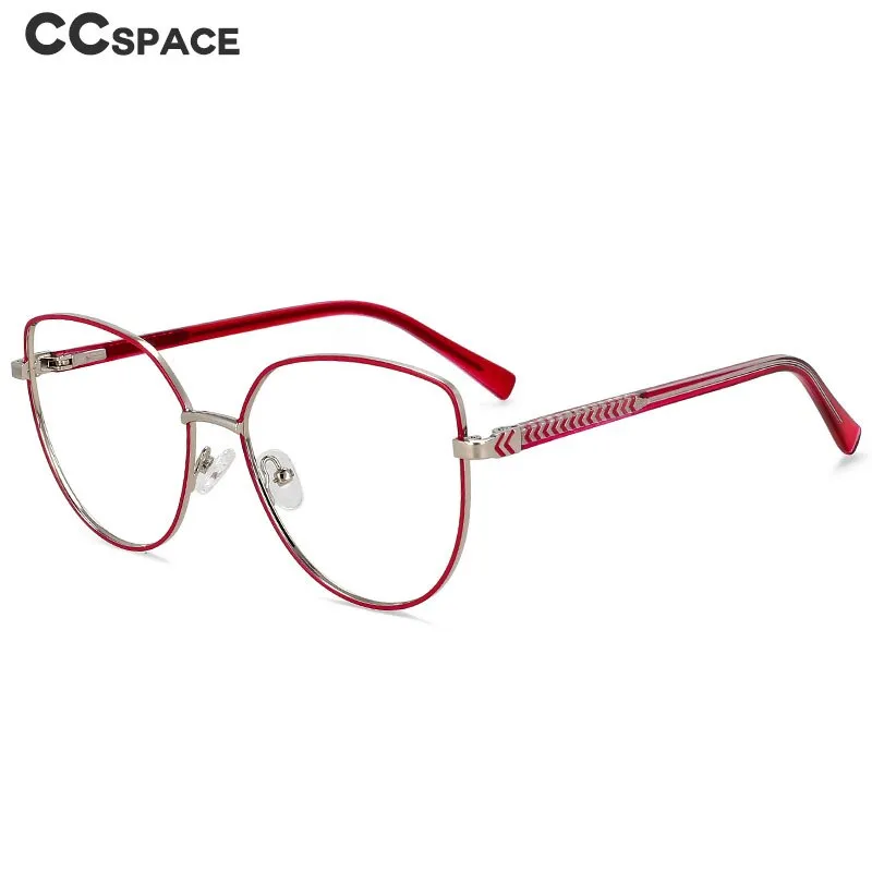 CCspace Women's Full Rim Cat Eye Alloy Eyeglasses 55707