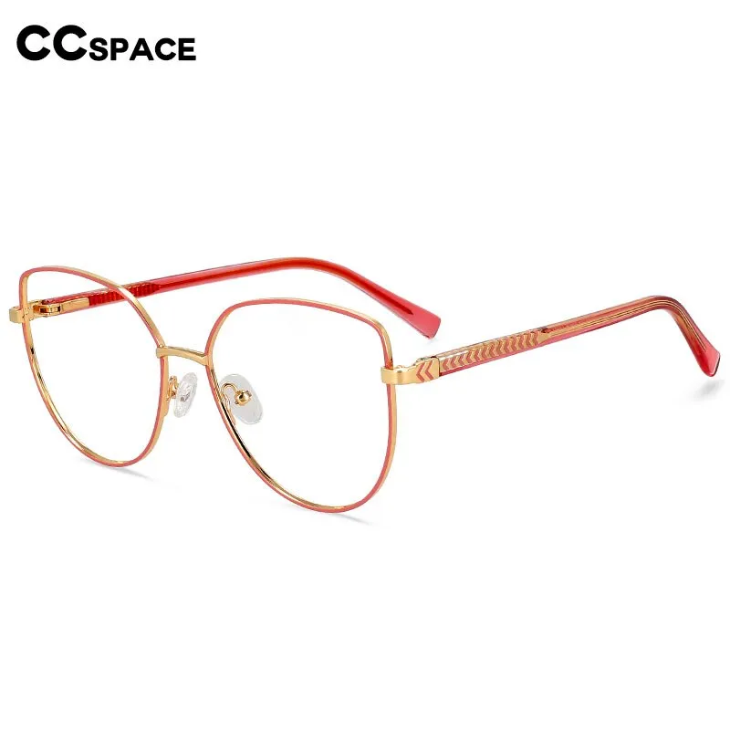 CCspace Women's Full Rim Cat Eye Alloy Eyeglasses 55707