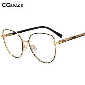 CCspace Women's Full Rim Cat Eye Alloy Eyeglasses 55707