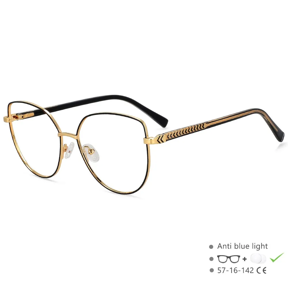 CCspace Women's Full Rim Cat Eye Alloy Eyeglasses 55707