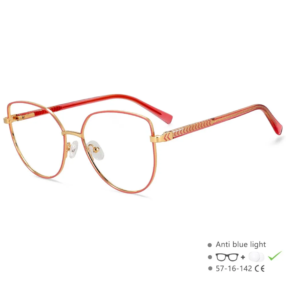 CCspace Women's Full Rim Cat Eye Alloy Eyeglasses 55707