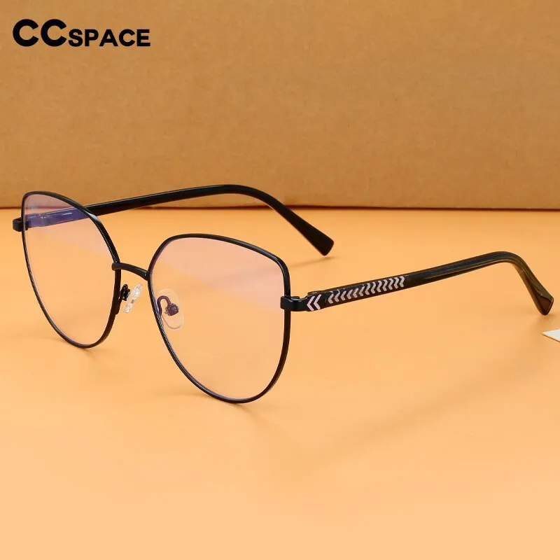 CCspace Women's Full Rim Cat Eye Alloy Eyeglasses 55707