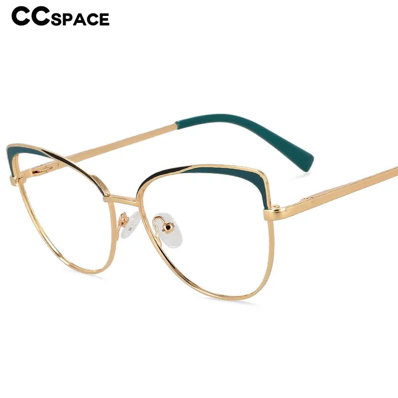 CCspace Women's Full Rim Cat Eye Alloy Eyeglasses 56521