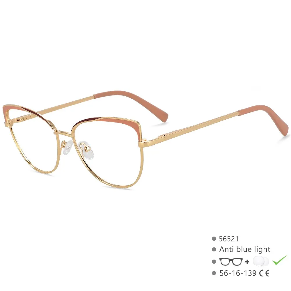 CCspace Women's Full Rim Cat Eye Alloy Eyeglasses 56521
