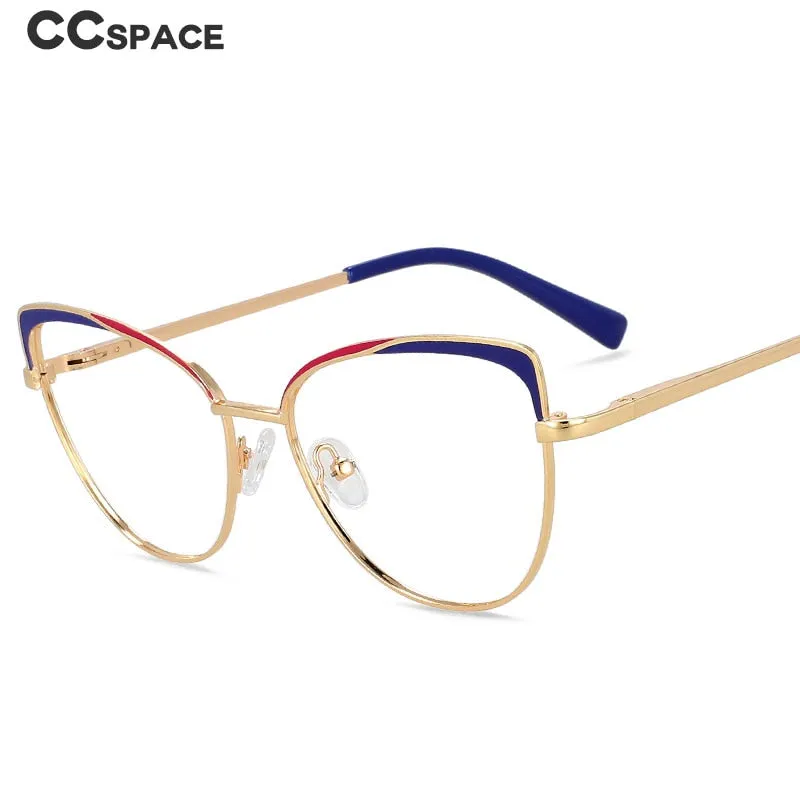 CCspace Women's Full Rim Cat Eye Alloy Eyeglasses 56521