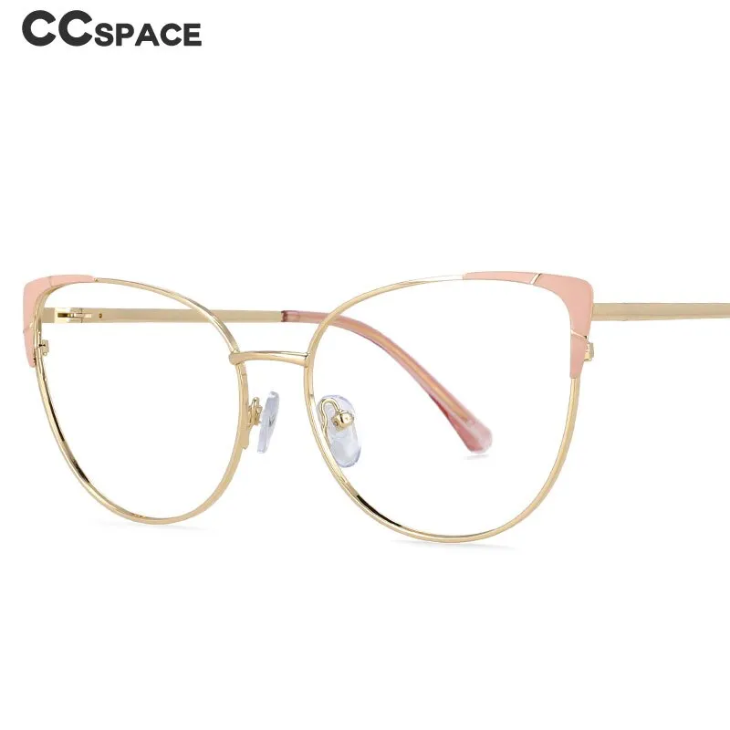 CCspace Women's Full Rim Cat Eye Alloy Frame Eyeglasses 54428