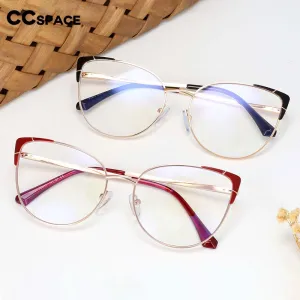 CCspace Women's Full Rim Cat Eye Alloy Frame Eyeglasses 54428