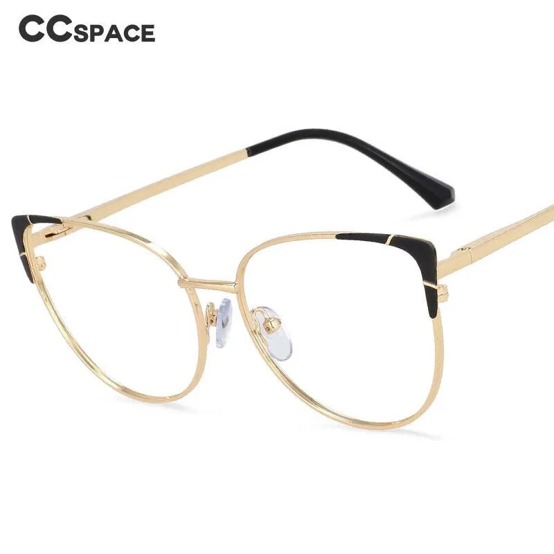 CCspace Women's Full Rim Cat Eye Alloy Frame Eyeglasses 54428