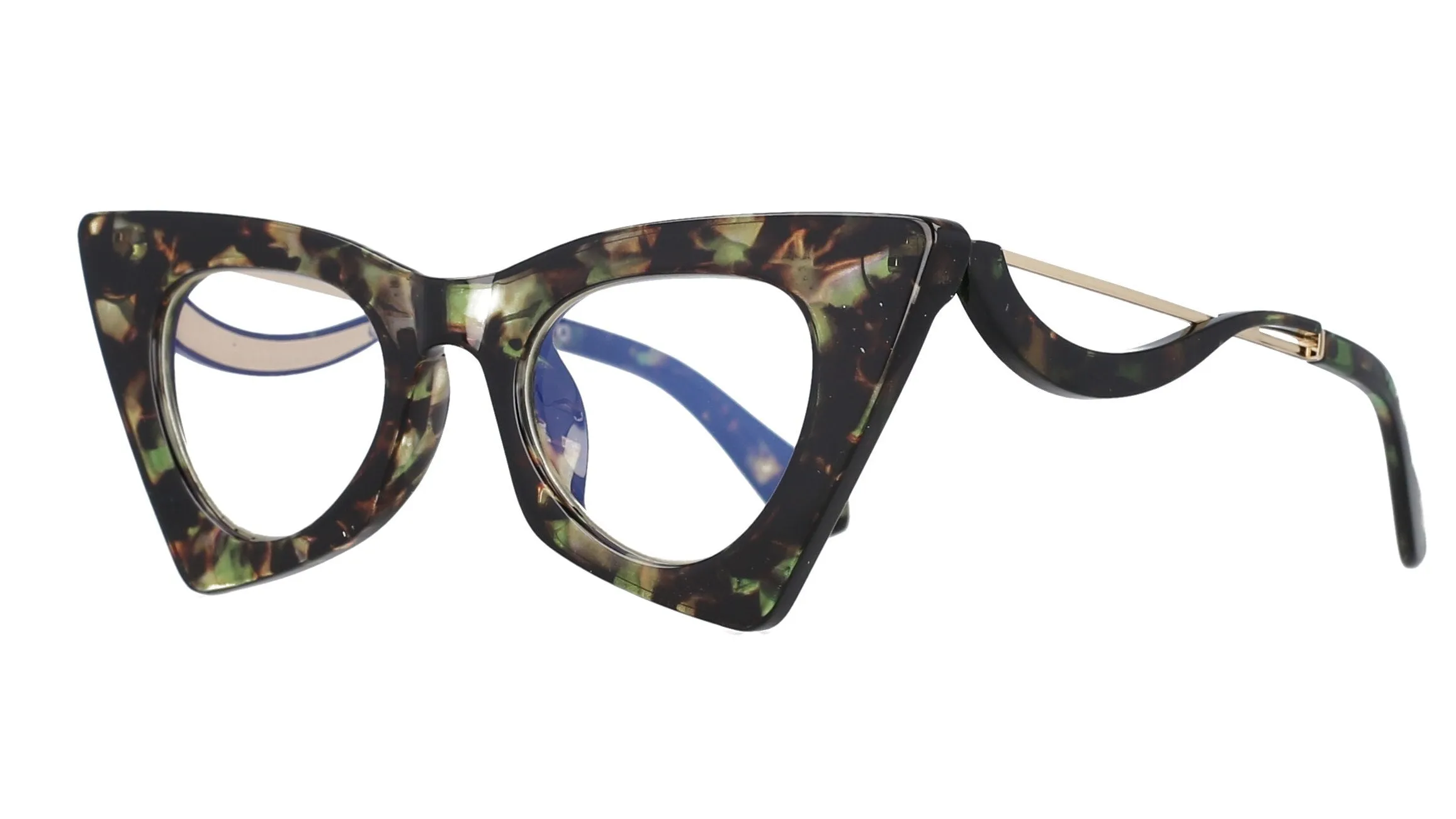 CCspace Women's Full Rim Cat Eye Resin Alloy Frame Eyeglasses 51094
