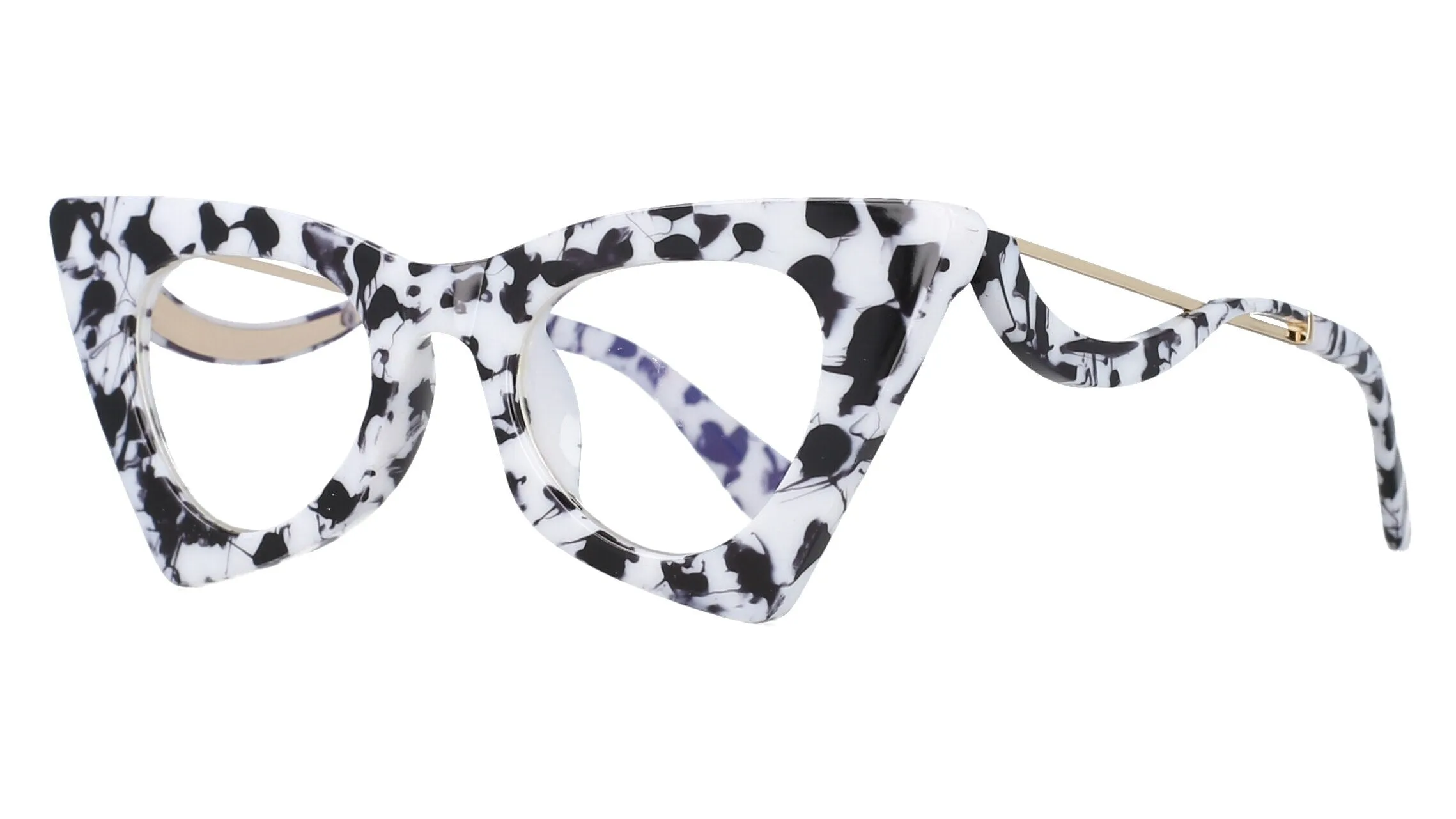 CCspace Women's Full Rim Cat Eye Resin Alloy Frame Eyeglasses 51094