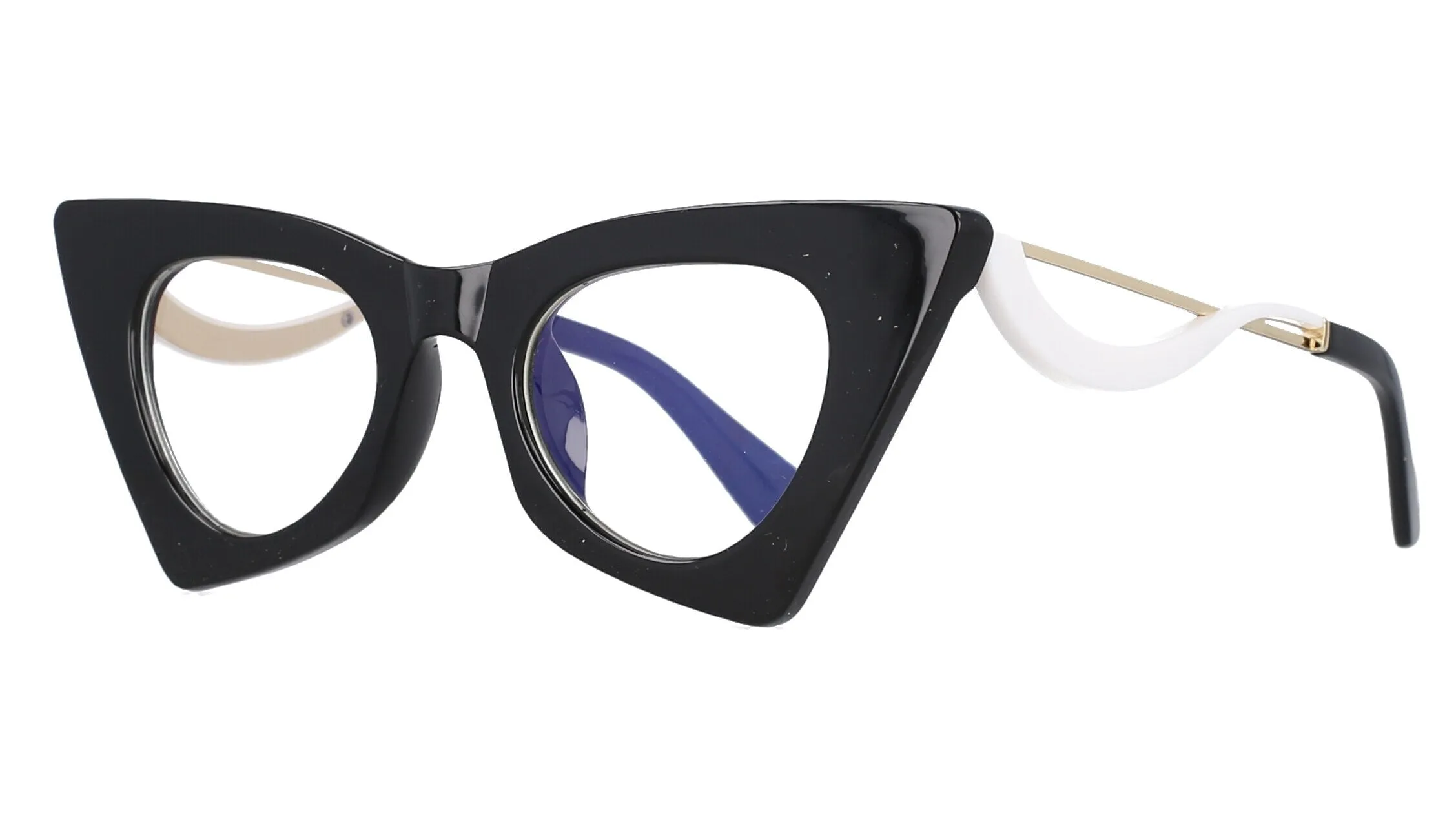 CCspace Women's Full Rim Cat Eye Resin Alloy Frame Eyeglasses 51094