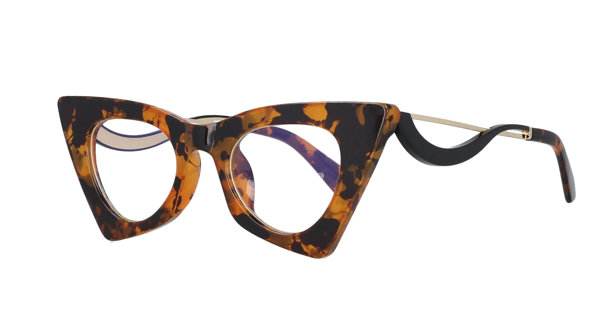 CCspace Women's Full Rim Cat Eye Resin Alloy Frame Eyeglasses 51094