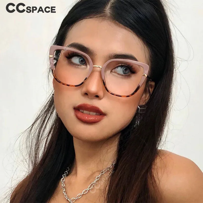 CCspace Women's Full Rim Cat Eye Tr 90 Titanium Frame Eyeglasses 48262