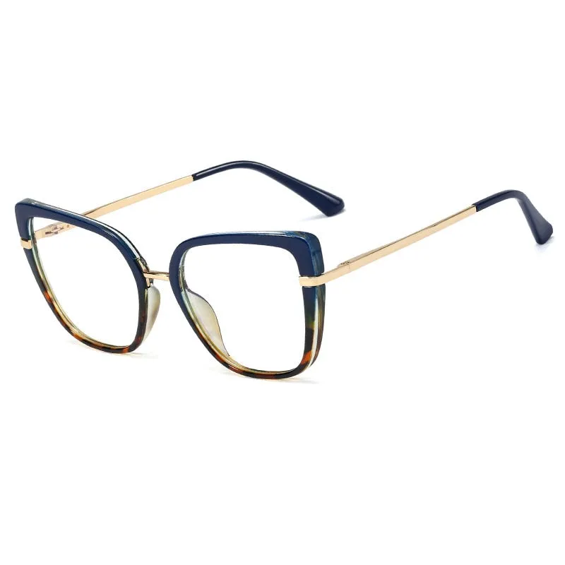 CCspace Women's Full Rim Cat Eye Tr 90 Titanium Frame Eyeglasses 48262