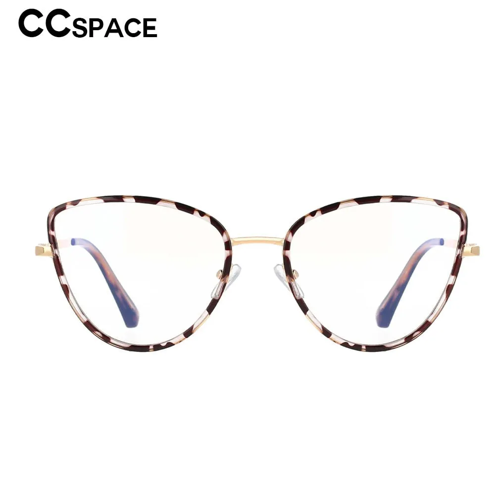 CCspace Women's Full Rim Cat Eyel Tr 90 Titanium Frame Eyeglasses 53369
