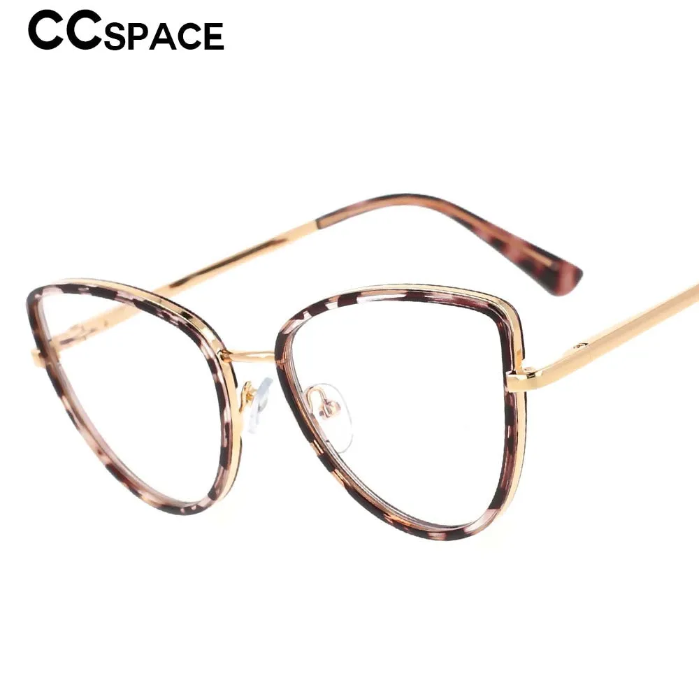 CCspace Women's Full Rim Cat Eyel Tr 90 Titanium Frame Eyeglasses 53369