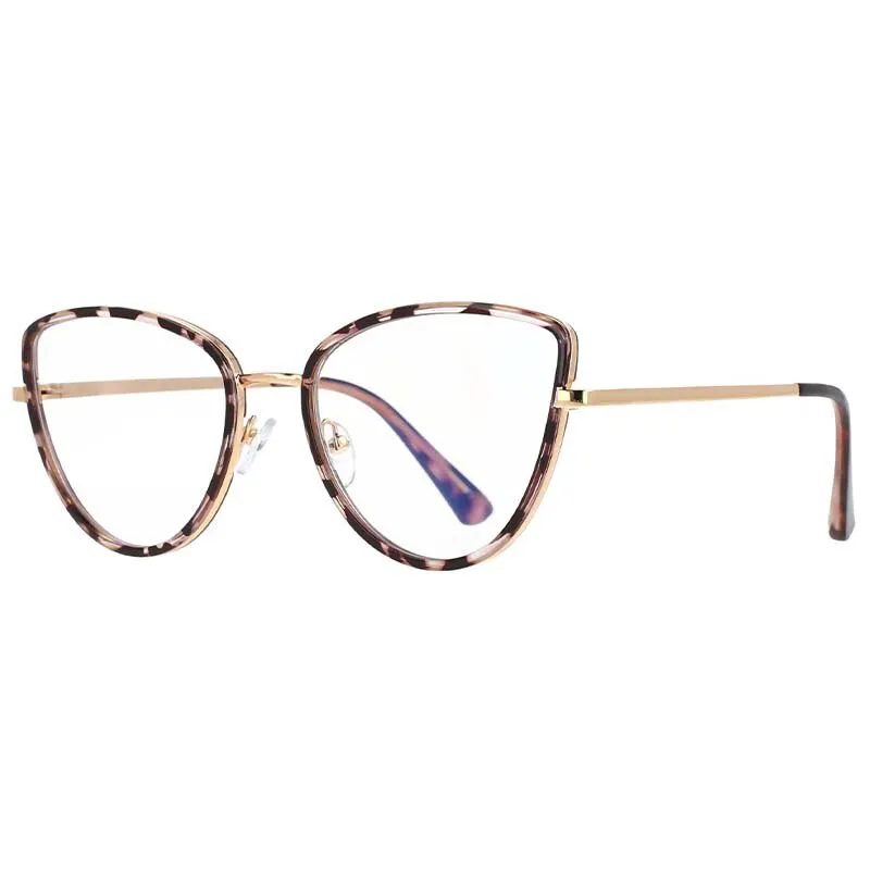 CCspace Women's Full Rim Cat Eyel Tr 90 Titanium Frame Eyeglasses 53369