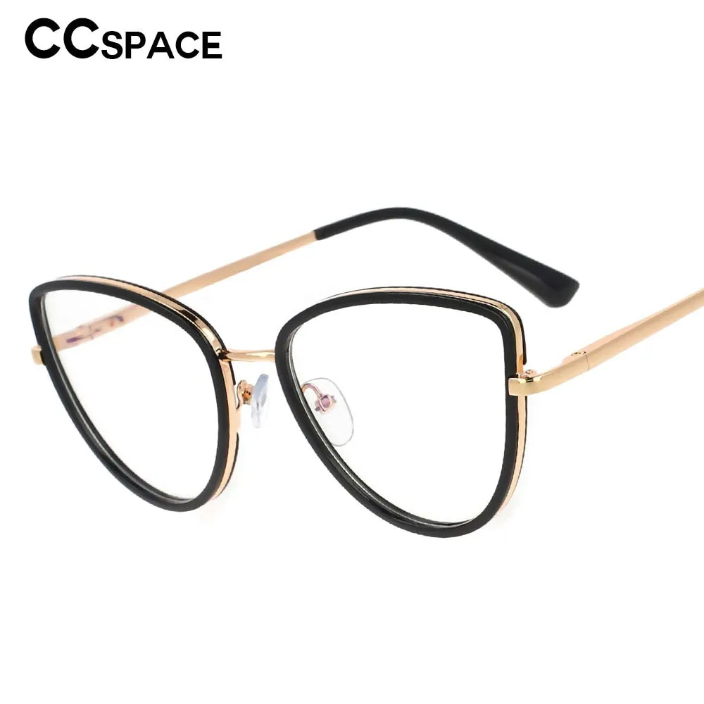 CCspace Women's Full Rim Cat Eyel Tr 90 Titanium Frame Eyeglasses 53369