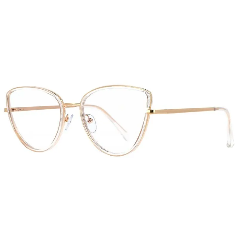 CCspace Women's Full Rim Cat Eyel Tr 90 Titanium Frame Eyeglasses 53369