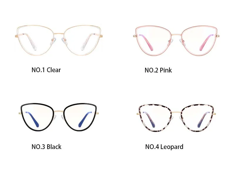 CCspace Women's Full Rim Cat Eyel Tr 90 Titanium Frame Eyeglasses 53369