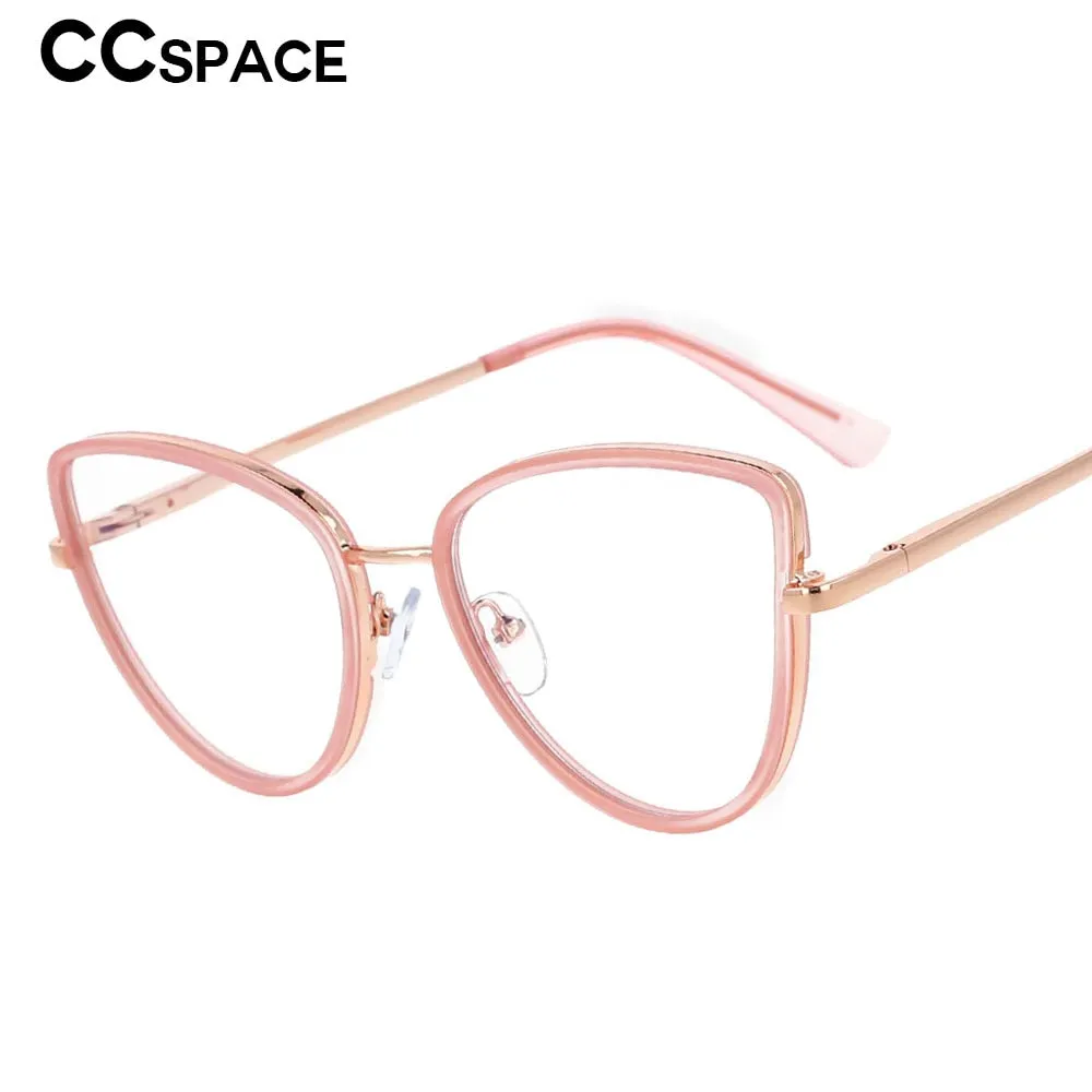 CCspace Women's Full Rim Cat Eyel Tr 90 Titanium Frame Eyeglasses 53369
