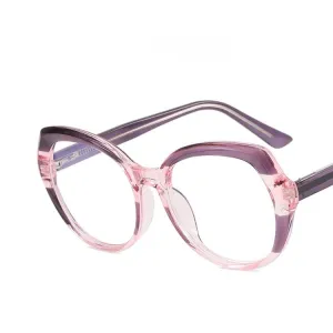 CCspace Women's Full Rim Irregular Square Tr 90 Titanium Eyeglasses 54716