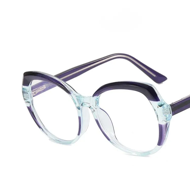 CCspace Women's Full Rim Irregular Square Tr 90 Titanium Eyeglasses 54716
