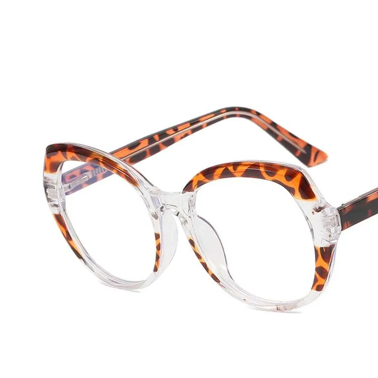 CCspace Women's Full Rim Irregular Square Tr 90 Titanium Eyeglasses 54716