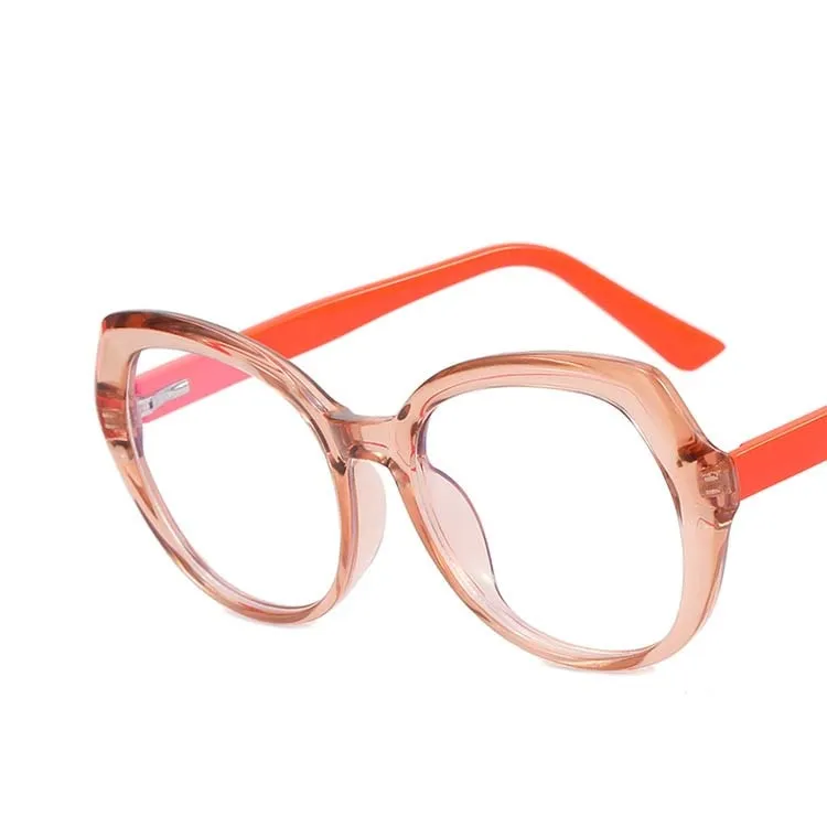 CCspace Women's Full Rim Irregular Square Tr 90 Titanium Eyeglasses 54716