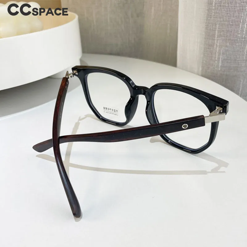 CCspace Women's Full Rim Large Square TR 90 Titanium Eyeglasses 54430