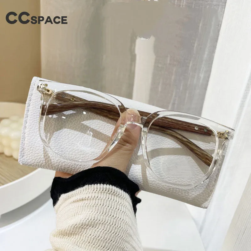 CCspace Women's Full Rim Large Square TR 90 Titanium Eyeglasses 54430