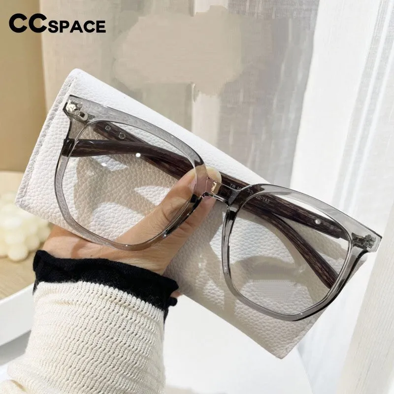 CCspace Women's Full Rim Large Square TR 90 Titanium Eyeglasses 54430