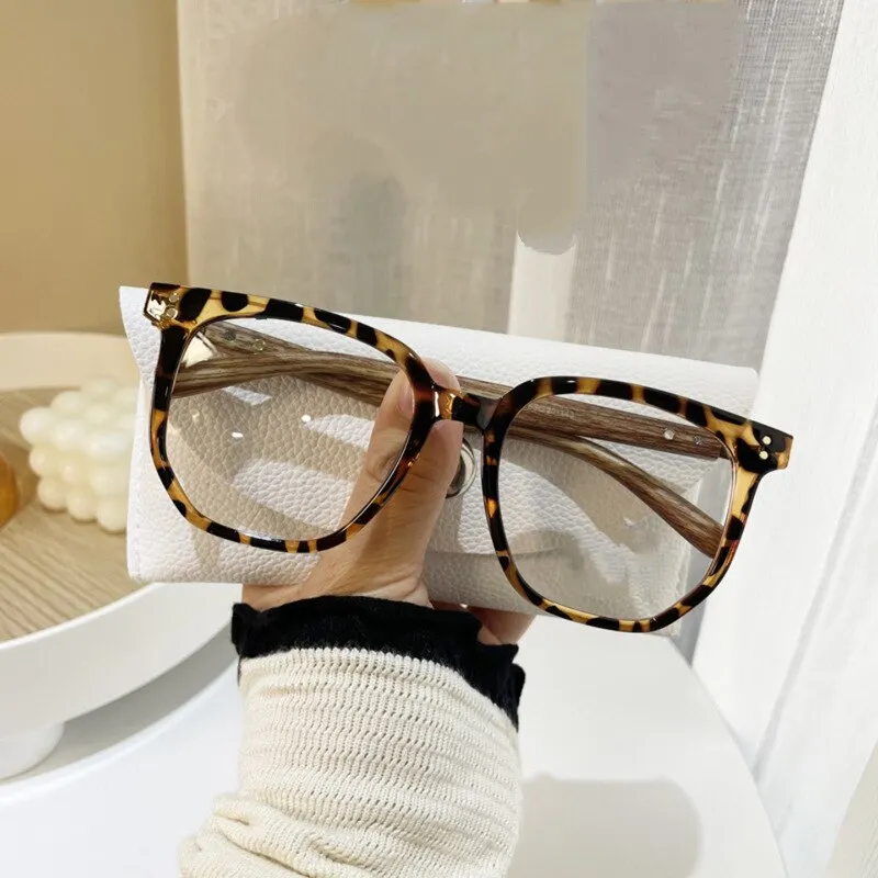 CCspace Women's Full Rim Large Square TR 90 Titanium Eyeglasses 54430