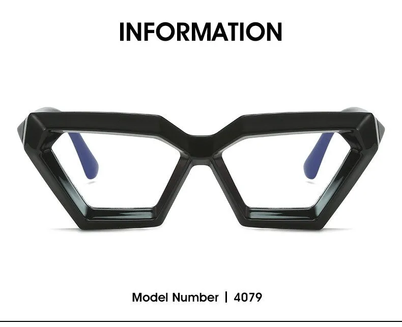 CCspace Women's Full Rim Oval Cat Eye Acetate Eyeglasses 55613