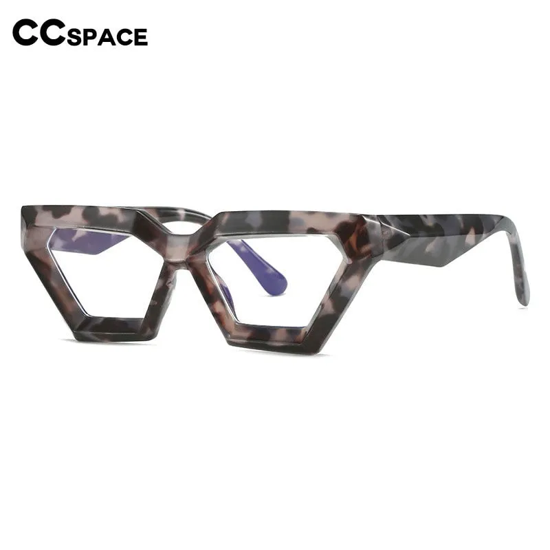 CCspace Women's Full Rim Oval Cat Eye Acetate Eyeglasses 55613