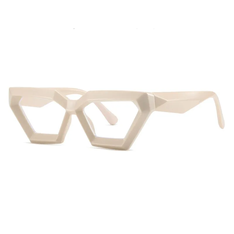 CCspace Women's Full Rim Oval Cat Eye Acetate Eyeglasses 55613
